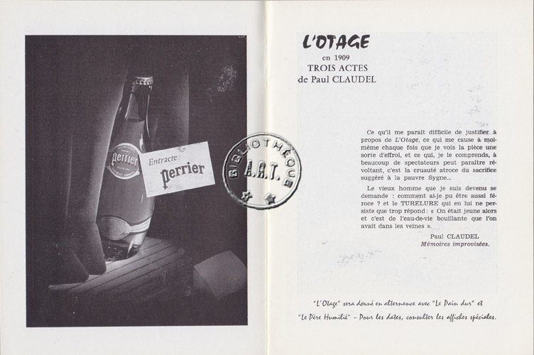 Les programmes de Théatre de l\